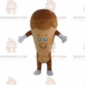 Kaffeis BIGGYMONKEY™ maskotkostume med smilende ansigt -