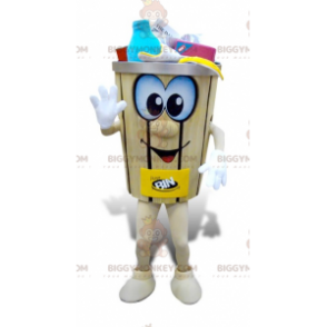 Costume de mascotte BIGGYMONKEY™ de poubelle de corbeille avec
