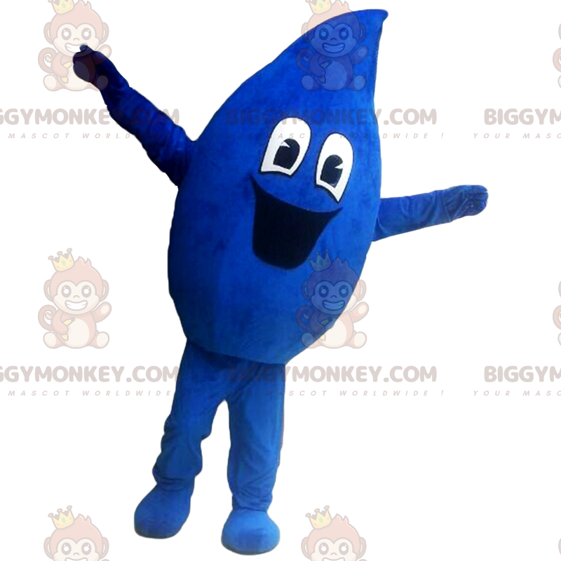 Disfraz de mascota de gota de agua sonriente BIGGYMONKEY™ -
