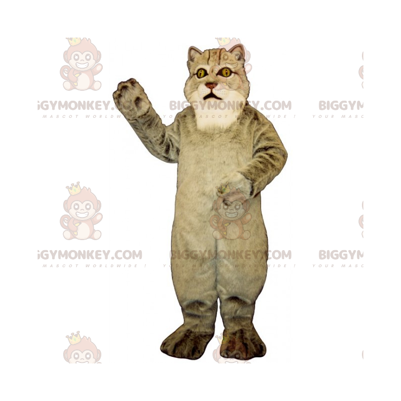 Costume de mascotte BIGGYMONKEY™ de grand chat gris -