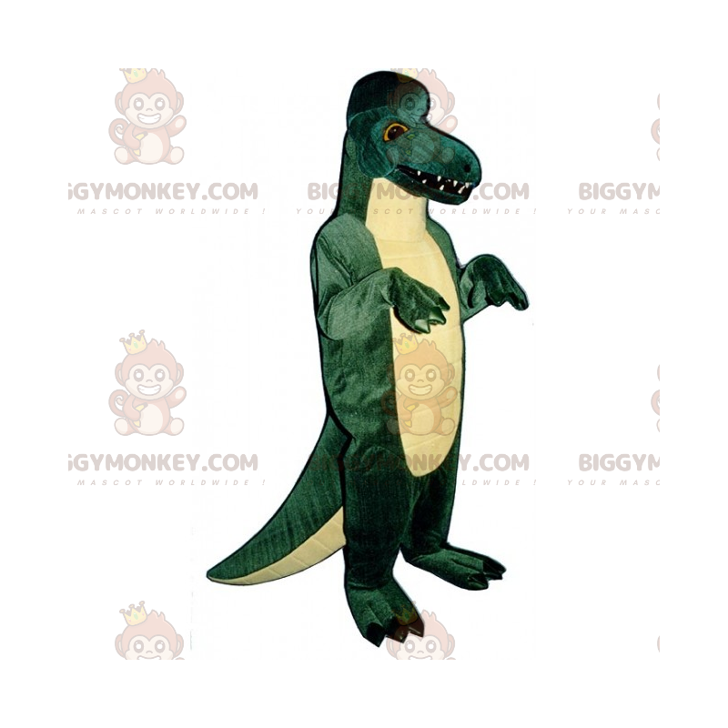 BIGGYMONKEY™ Dino-Maskottchen-Kostüm mit großem spitzen Zahn -