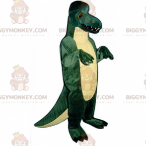 BIGGYMONKEY™ Dino maskotdräkt med stor spetsad tand -
