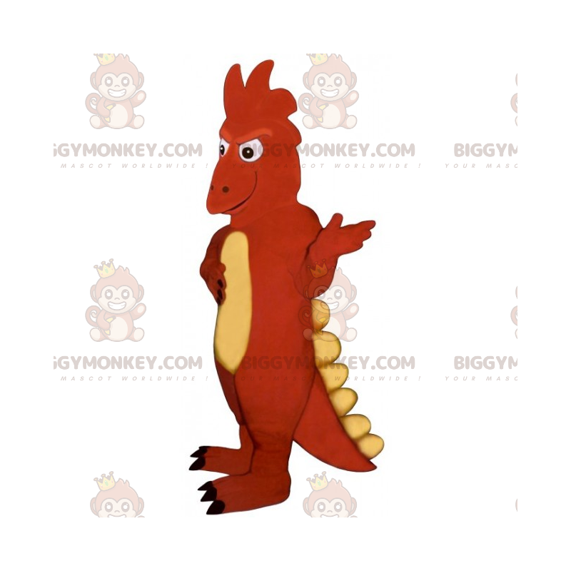 Grote tweekleurige dinosaurus BIGGYMONKEY™ mascottekostuum -