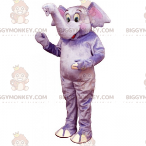 Costume de mascotte BIGGYMONKEY™ de grand éléphant violet -