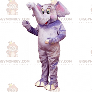 Großer lila Elefant BIGGYMONKEY™ Maskottchen-Kostüm -