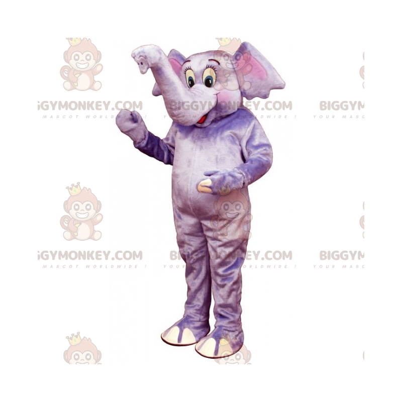Big Purple Elephant BIGGYMONKEY™ Mascot Costume -