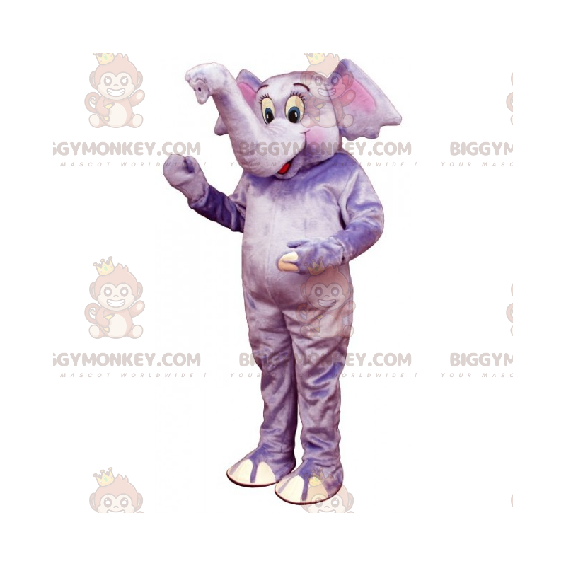 Costume da mascotte Big Purple Elephant BIGGYMONKEY™ -