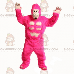 Grote roze gorilla BIGGYMONKEY™ mascottekostuum -