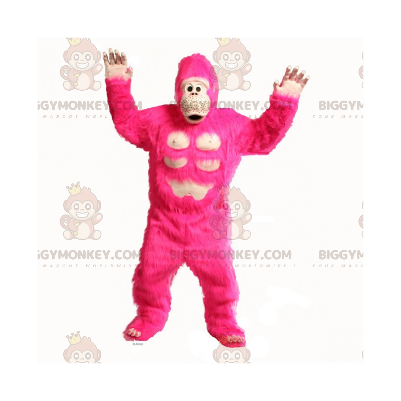 Big Pink Gorilla BIGGYMONKEY™ maskotkostume - Biggymonkey.com