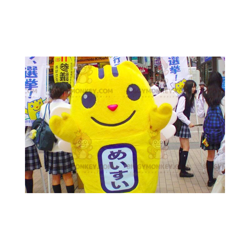 BIGGYMONKEY™ Geel Sneeuwman Pikachu-mascottekostuum -
