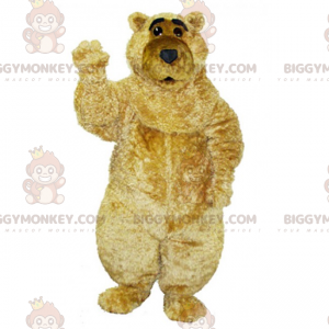 BIGGYMONKEY™ Costume da mascotte grande orso beige morbido -