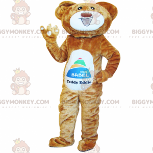 BIGGYMONKEY™ Disfraz de mascota de oso sonriente grande -