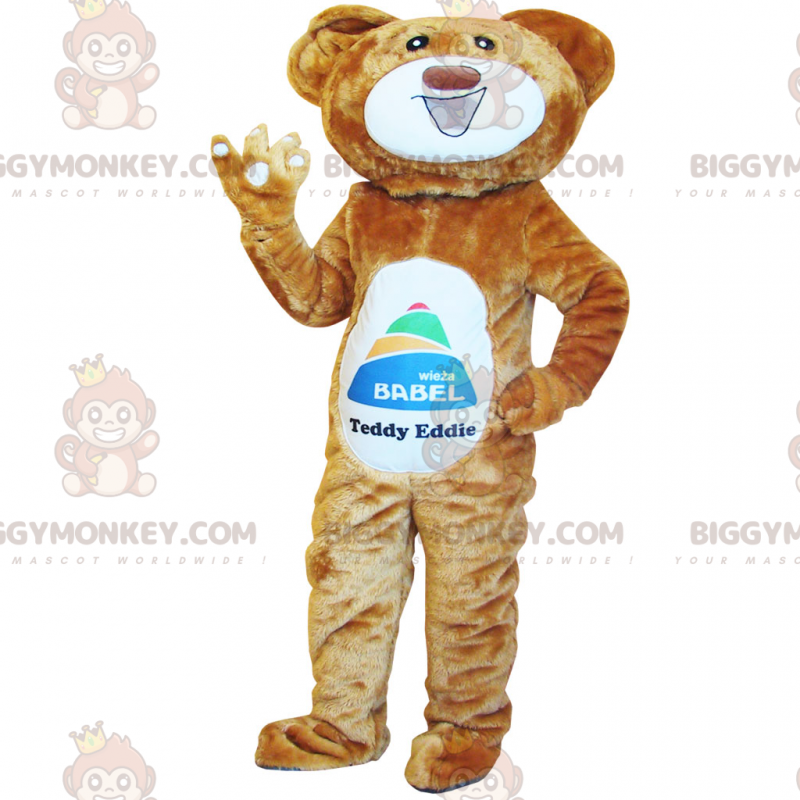 BIGGYMONKEY™ Mascottekostuum Big Smiling Bear Bear -