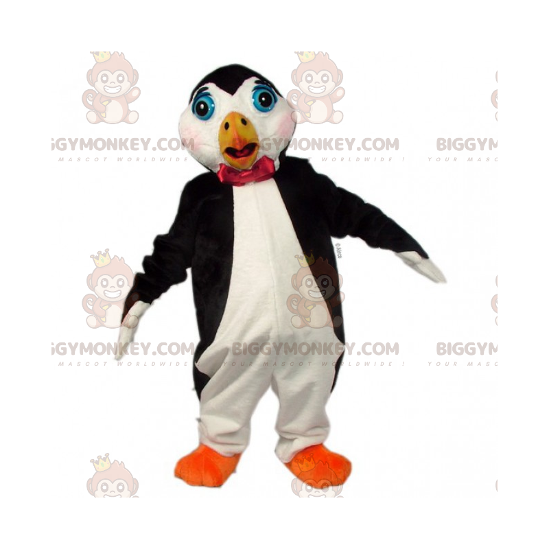 BIGGYMONKEY™ Big Penguin -maskottiasu rusetilla -