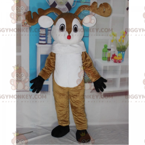 Big Red Nosed Reindeer BIGGYMONKEY™ Mascot Costume -