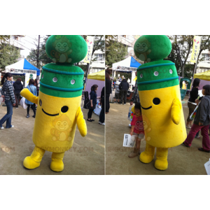 Simpatico costume da mascotte BIGGYMONKEY™ giallo e verde con