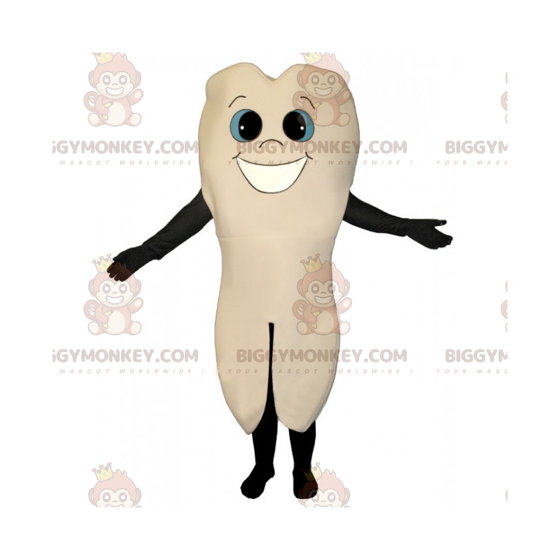 Big Tooth BIGGYMONKEY™ mascottekostuum met glimlach -