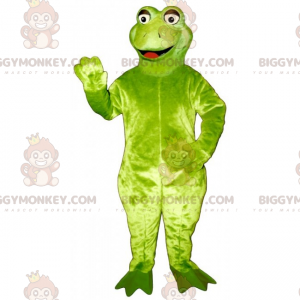 Costume de mascotte BIGGYMONKEY™ de grande grenouille souriante