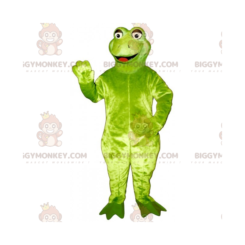 Costume da mascotte grande rana sorridente BIGGYMONKEY™