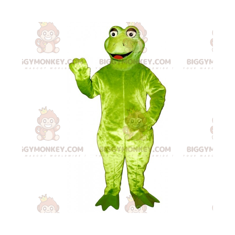 Costume de mascotte BIGGYMONKEY™ de grande grenouille souriante