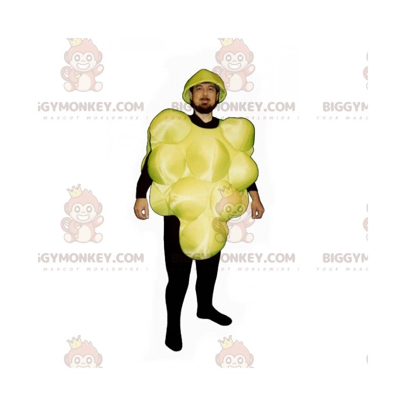 Costume de mascotte BIGGYMONKEY™ de grappe de raisin jaune -