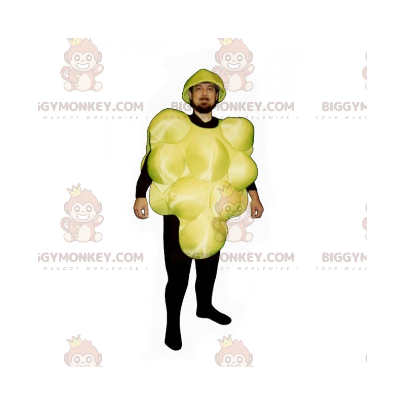 Disfraz de mascota BIGGYMONKEY™ de uva amarilla -