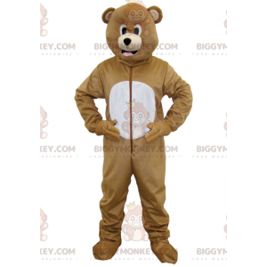 Brown and White Bear BIGGYMONKEY™ Mascot Costume –