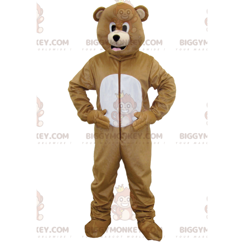 Brun och vit björn BIGGYMONKEY™ maskotdräkt - BiggyMonkey maskot