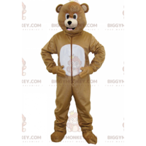 Costume da mascotte BIGGYMONKEY™ da orso bianco e marrone -