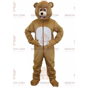Kostium maskotki brązowo-białego niedźwiedzia BIGGYMONKEY™ -