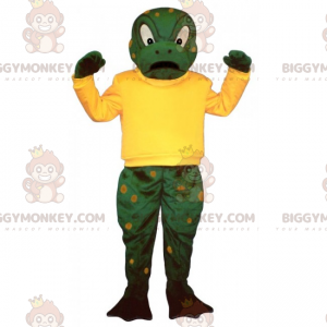 Costume de mascotte BIGGYMONKEY™ de grenouille avec pull -