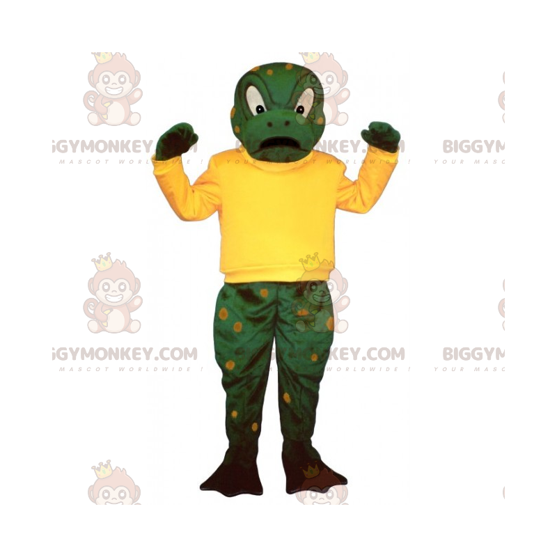 Frosch BIGGYMONKEY™ Maskottchenkostüm mit Pullover -