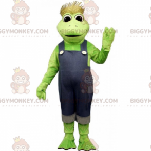 BIGGYMONKEY™ Frø-maskotkostume i fugleskræmsel-outfit -