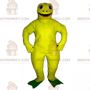 Costume de mascotte BIGGYMONKEY™ de grenouille jaune -