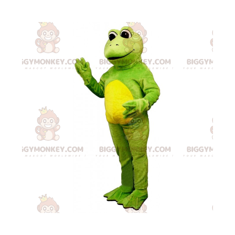 Costume de mascotte BIGGYMONKEY™ de grenouille souriante -