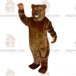 Traje de mascote de urso pardo marrom BIGGYMONKEY™ –