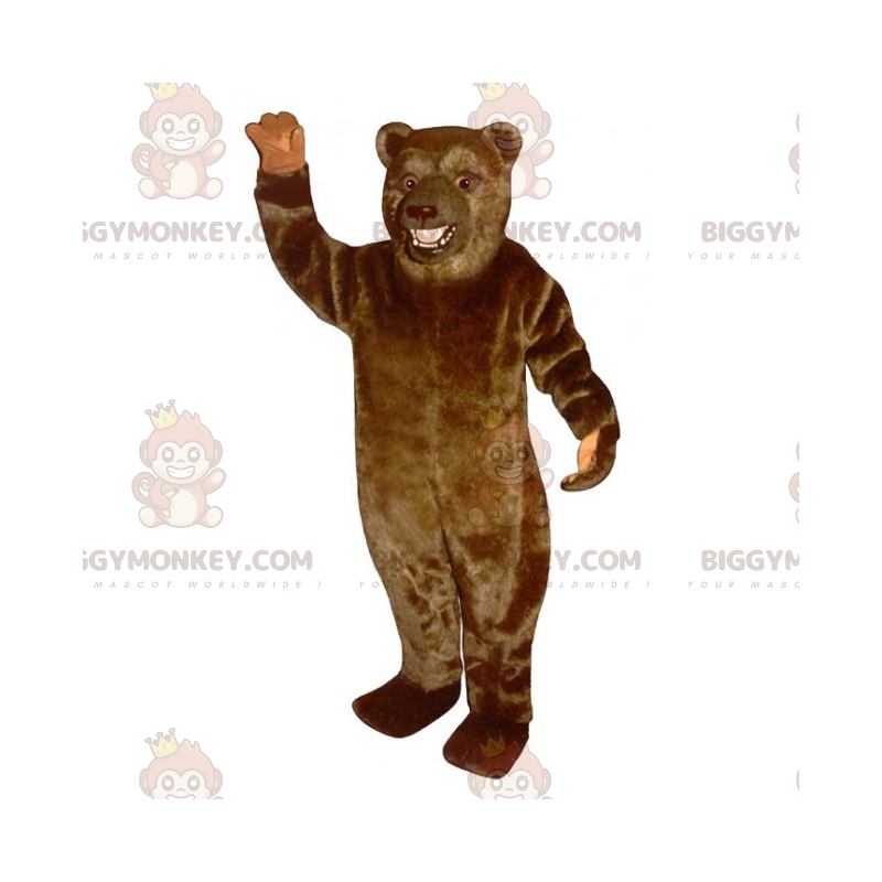 Costume da mascotte dell'orso grizzly marrone BIGGYMONKEY™ -