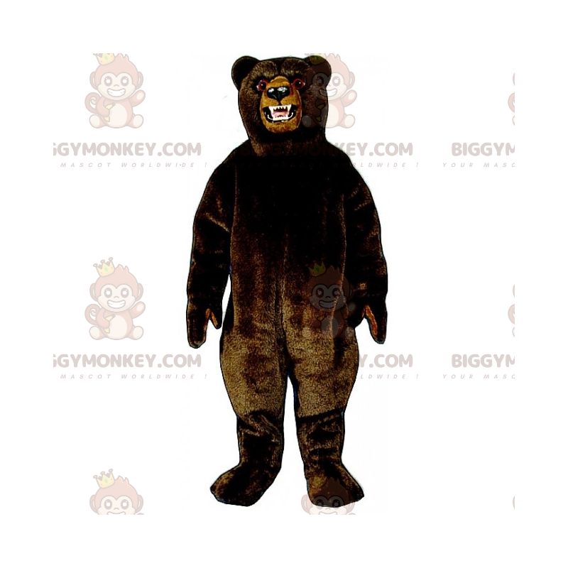 Costume de mascotte BIGGYMONKEY™ de grizzly noir et en colère -