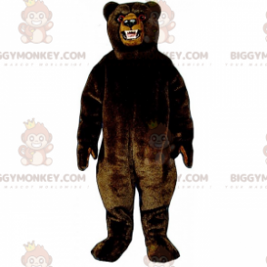 Black Angry Grizzly Bear BIGGYMONKEY™ maskottiasu -