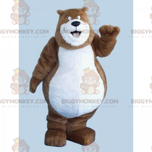 BIGGYMONKEY™ Großes lächelndes Teddybär-Maskottchen-Kostüm -