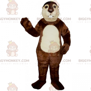 Fantasia de mascote de hamster de barriga branca BIGGYMONKEY™ –