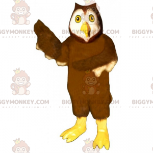 Costume da mascotte BIGGYMONKEY™ da gufi con zampe gialle -