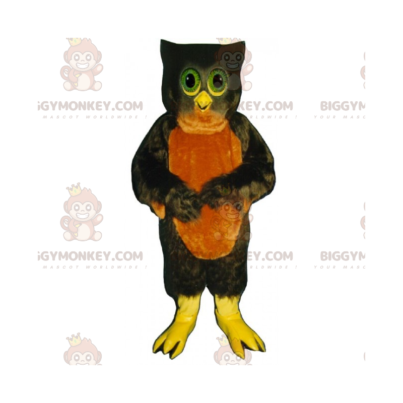 Costume da mascotte da gufi dagli occhi verdi BIGGYMONKEY™ -