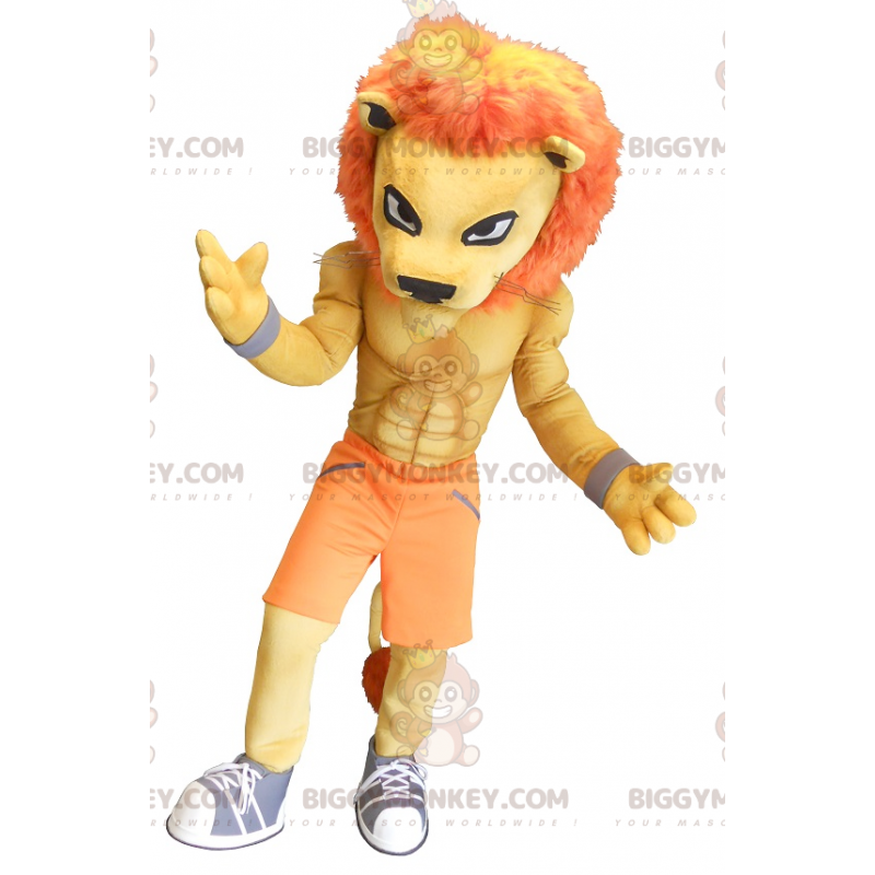 Costume da mascotte Muscle Tiger Orange BIGGYMONKEY™ -