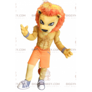 Costume da mascotte Muscle Tiger Orange BIGGYMONKEY™ -