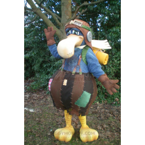 Costume da mascotte Big Blue Bird BIGGYMONKEY™ vestito da