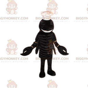Costume de mascotte BIGGYMONKEY™ de homard noir avec chapeau de