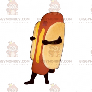 Costume da mascotte Hot Dog BIGGYMONKEY™ senape -