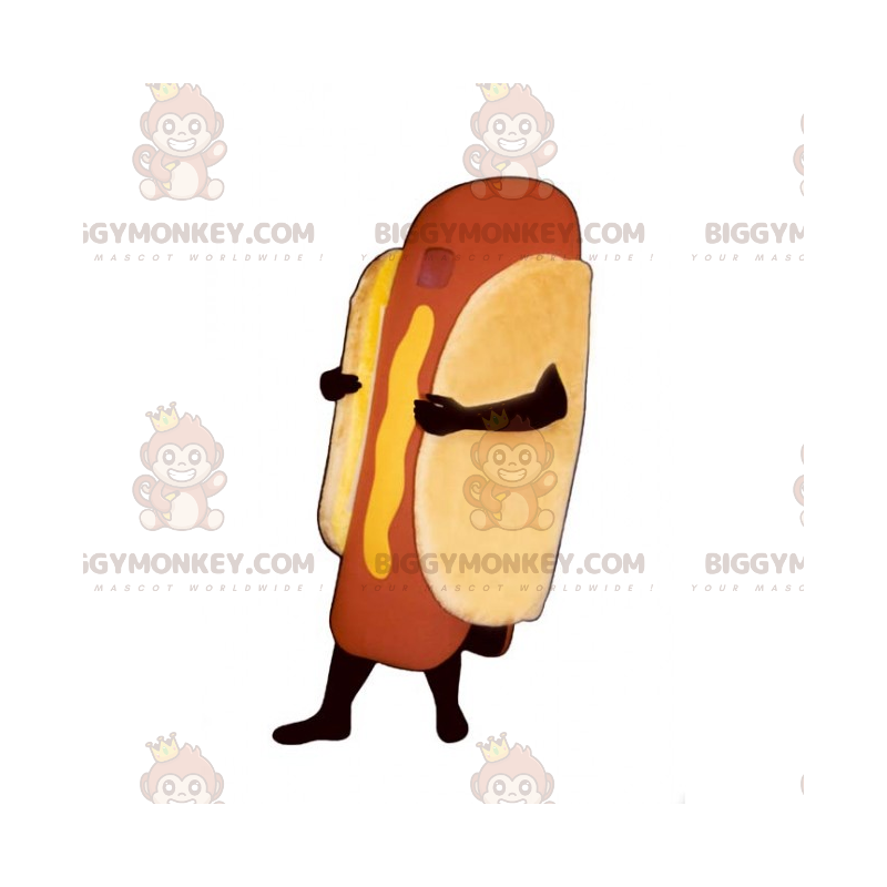 Costume da mascotte Hot Dog BIGGYMONKEY™ senape -