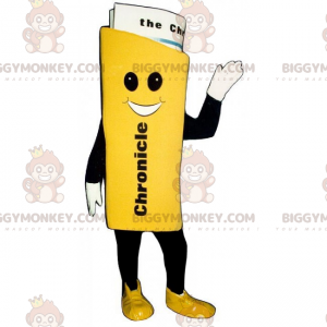 Costume de mascotte BIGGYMONKEY™ de journal souriant -